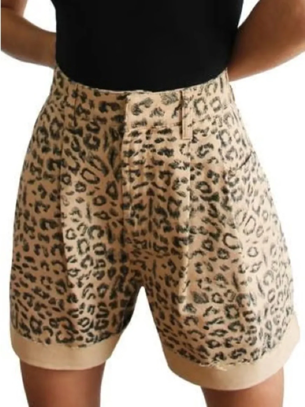 Nwot We The Free dogtown Leopard-Print High Waist Shorts - sz 24